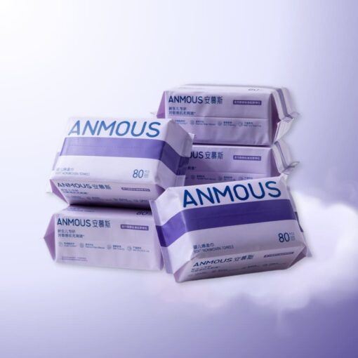 Khăn khô Anmous đa năng kháng khuẩn, bền dai, không xơ – An toàn cho cả gia đình (80 tờ)