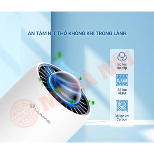 Lumias Bulma Car sở hữu bộ lọc 3 lớp gồm lọc sơ cấp, HEPA và than hoạt tính, loại bỏ đến 99,97% bụi siêu mịn, mang lại không khí sạch và an toàn trong xe.