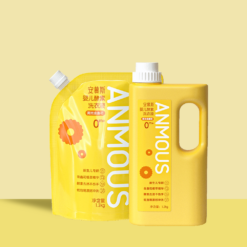 Nước giặt Anmous trẻ em Enzyme hoạt tính, khử mùi hôi sữa, sạch sâu, ít bọt – Làm sạch an toàn (1,2kg + 1,3kg)
