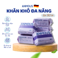 Khăn khô Anmous đa năng kháng khuẩn, bền dai, không xơ - Đáp ứng mọi nhu cầu vệ sinh hàng ngày
