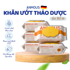 Khăn ướt Anmous thảo dược chống hăm, giảm viêm, dịu da - Vệ sinh hàng ngày, da nhạy cảm