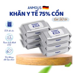 Khăn ướt khử trùng Anmous cồn 75% vệ sinh, diệt khuẩn, mềm mại thân thiện với da
