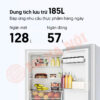 Dung tích lưu trữ 185L