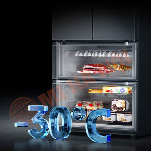 Tủ lạnh 4 cánh Xiaomi Mijia 508L Pro với khả năng đông lạnh sâu tức thì -30°C