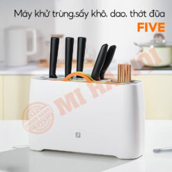 Máy khử trùng sấy khô dao thớt đũa FIVE - Khử trùng 99%, kết nối app