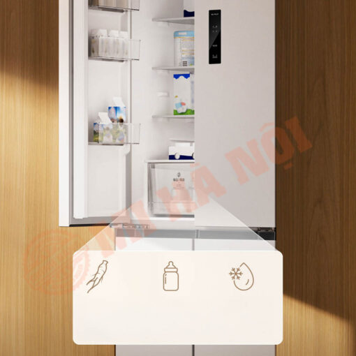 Ngăn biến nhiệt với ba chế độ thay đổi nhiệt độ, tùy chỉnh nhiệt độ bảo quản tươi riêng cho từng loại thực phẩm.