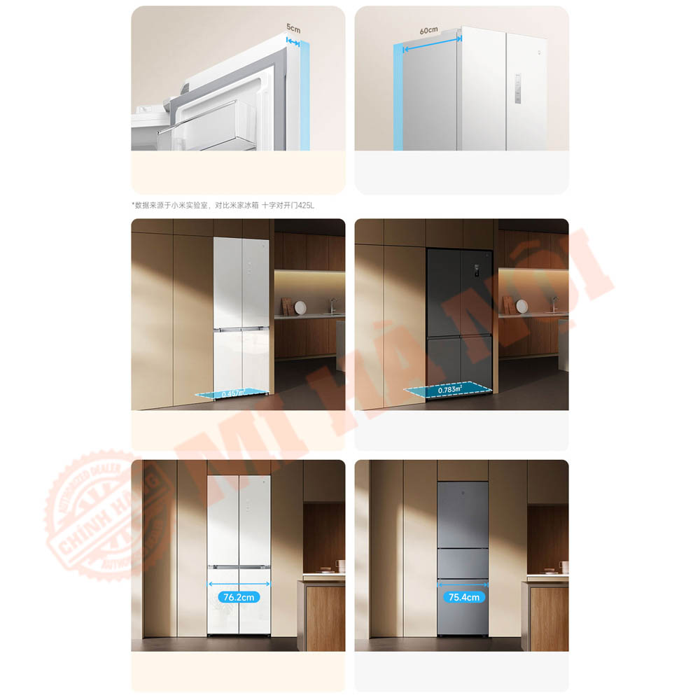Diện tích tủ lạnh tối ưu không gian