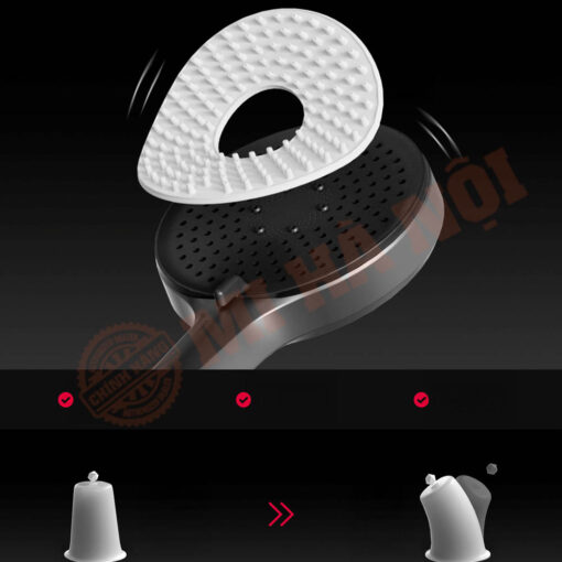 Vòi phun với 138 lỗ silicon 0.5mm mang tới dòng nước êm ái, đàn hồi tốt, bền và không tắc.