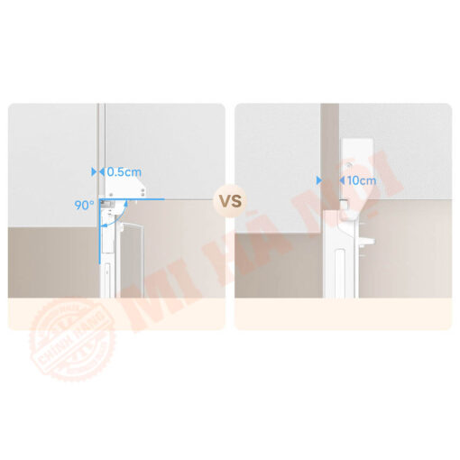 Cửa mở thoải mái dù đặt sát tường