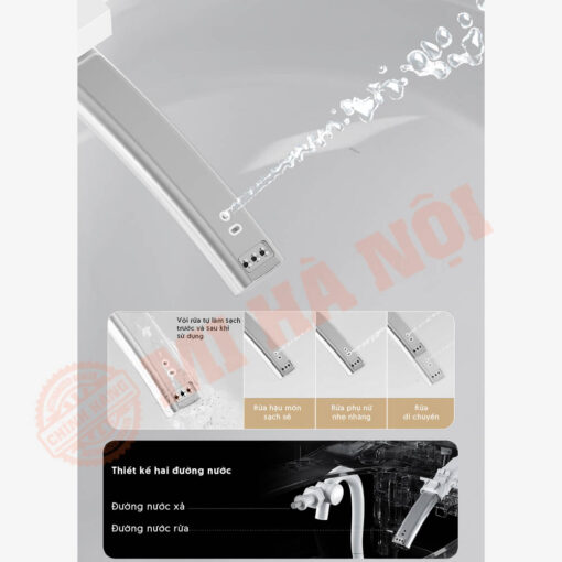 Nhiều chế độ vệ sinh, thoải mái tận hưởng rửa bằng nước