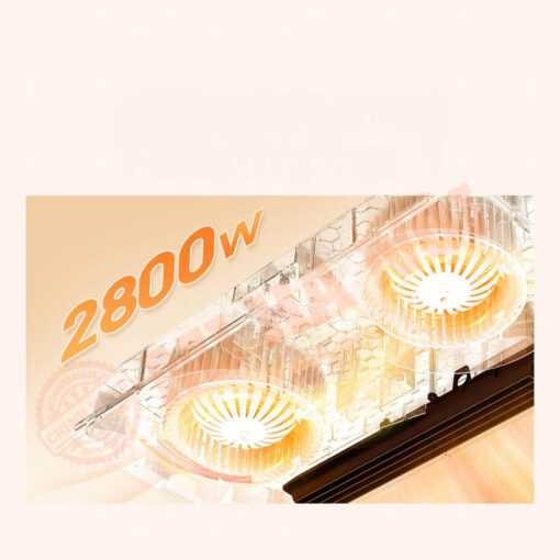 Công suất lớn 2800W, làm nóng nhanh chỉ trong 1 phút