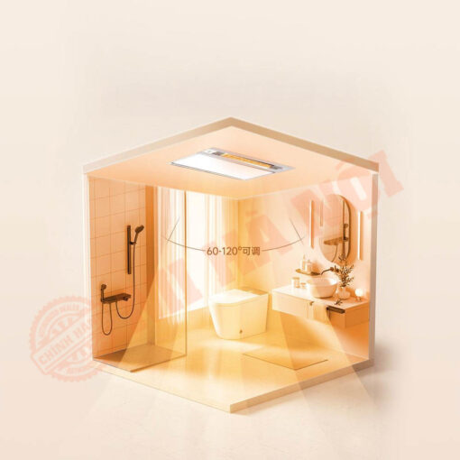 Góc thổi rộng 60°–120°, cửa gió siêu dài 47cm, gió thổi mạnh hơn, nhiệt độ phân bố đều khắp phòng.