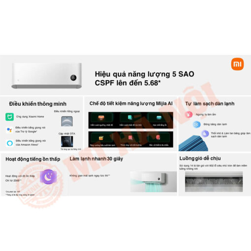 Ưu điểm nổi bật của điều hoà Xiaomi Mijia Inverter AI Bản Quốc tế 1HP / 9000BTU