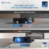 Triple Lift tách biệt khô & ướt, làm sạch thích ứng mọi tình huống