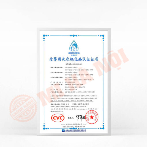 Chứng nhận chất lượng máy giặt cho mẹ và bé