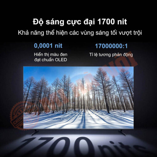 Độ sáng cực đại 1700 nits