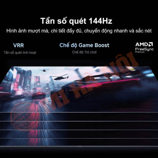 Tần số quét 144Hz mượt mà trong từng khung hình