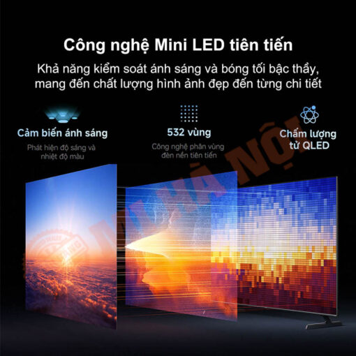 Công nghệ màn hình Mini LED với 532 vùng đèn nền độc lập