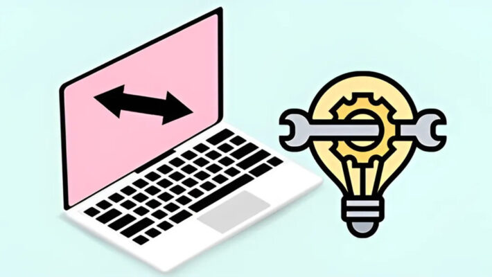 Màn hình máy tính bị phóng to