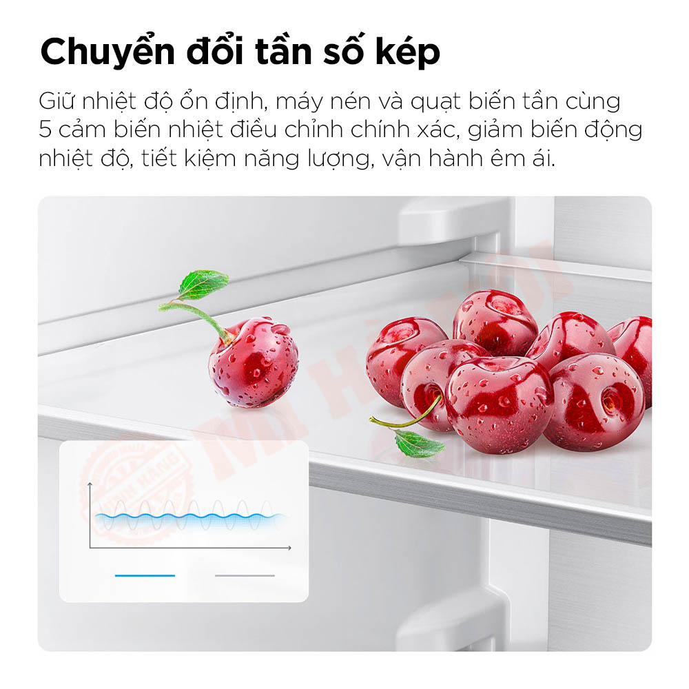 Tủ lạnh 4 cánh Xiaomi Mijia 508L BCD-508WGBI - Bản đá pha lê trắng, đông lạnh -30°C, kháng khuẩn 99.9%