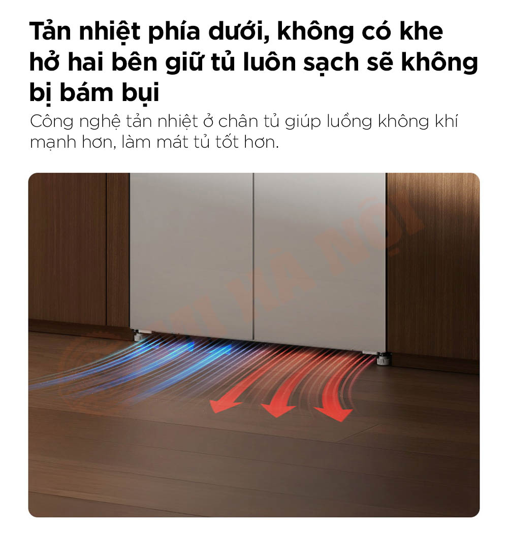 Tủ lạnh 4 cánh Xiaomi Mijia 508L BCD-508WGBI - Bản đá pha lê trắng, đông lạnh -30°C, kháng khuẩn 99.9%