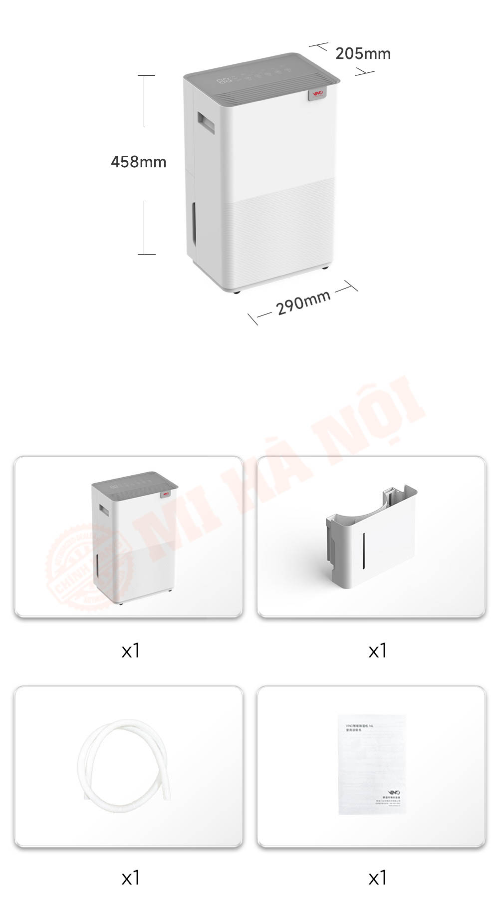 Máy hút ẩm VINO 20L