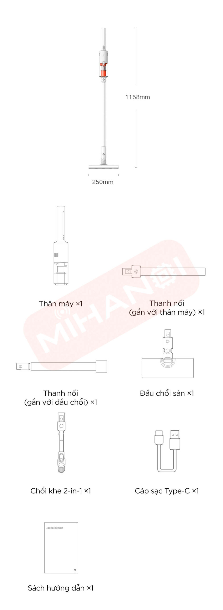 Máy hút bụi cầm tay Xiaomi Mijia E204