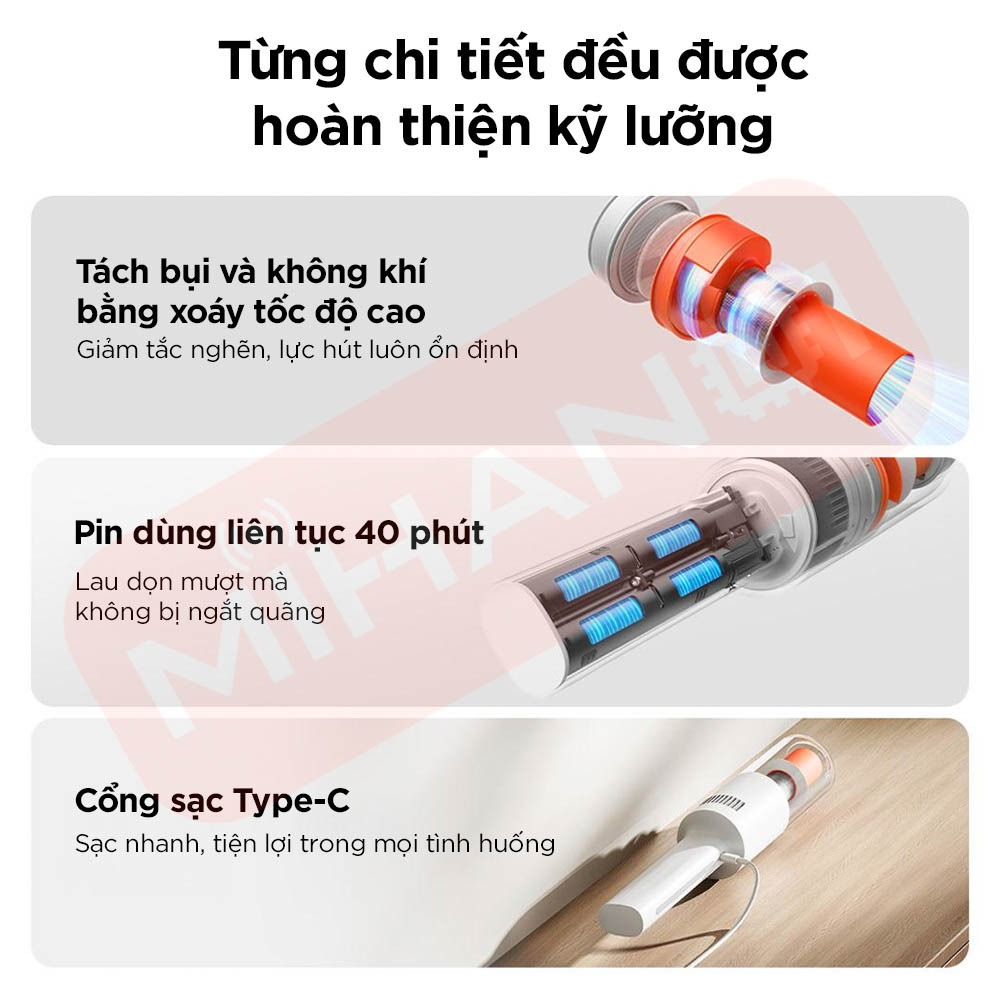 Máy hút bụi cầm tay Xiaomi Mijia E204 Máy hút bụi cầm tay Xiaomi Mijia E204