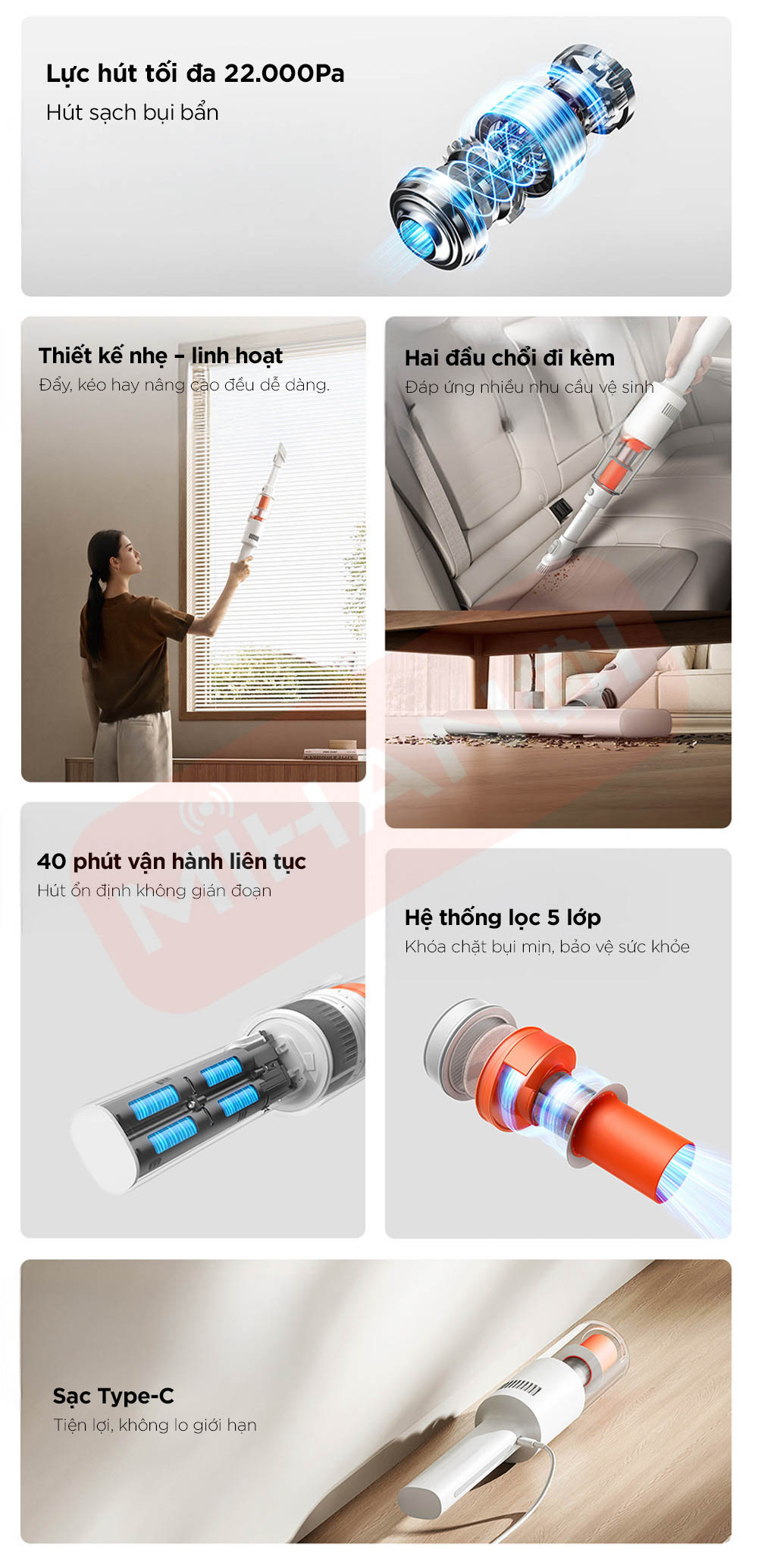 Máy hút bụi cầm tay Xiaomi Mijia E204