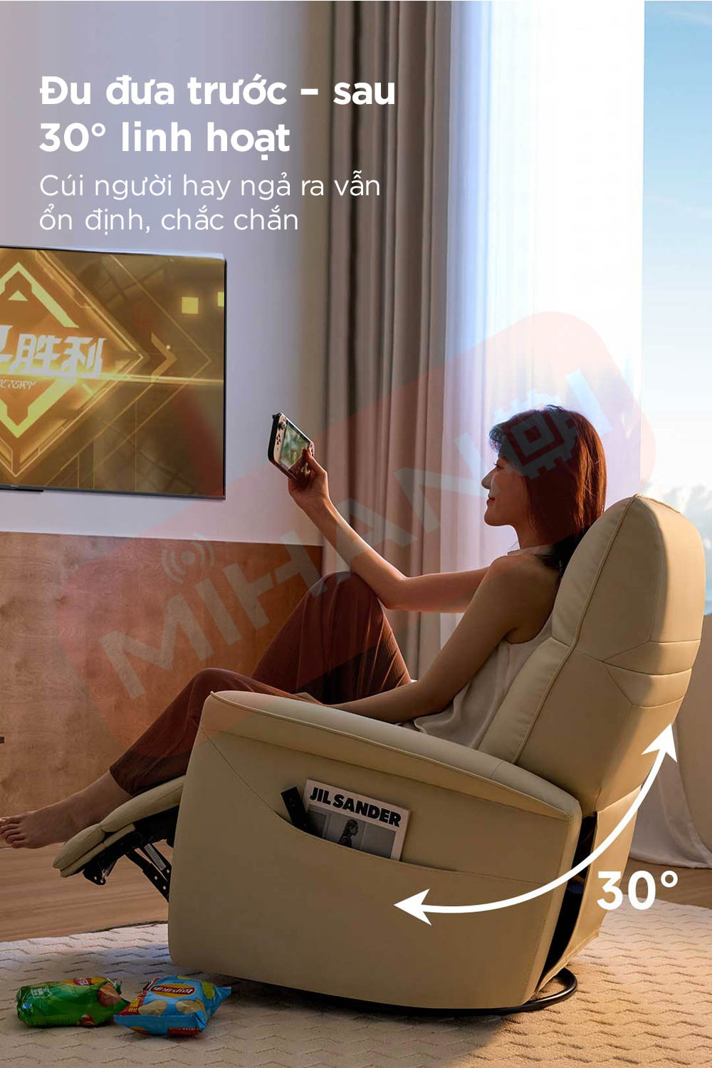 Ghế sofa điện da thật đa chức năng 8H B12