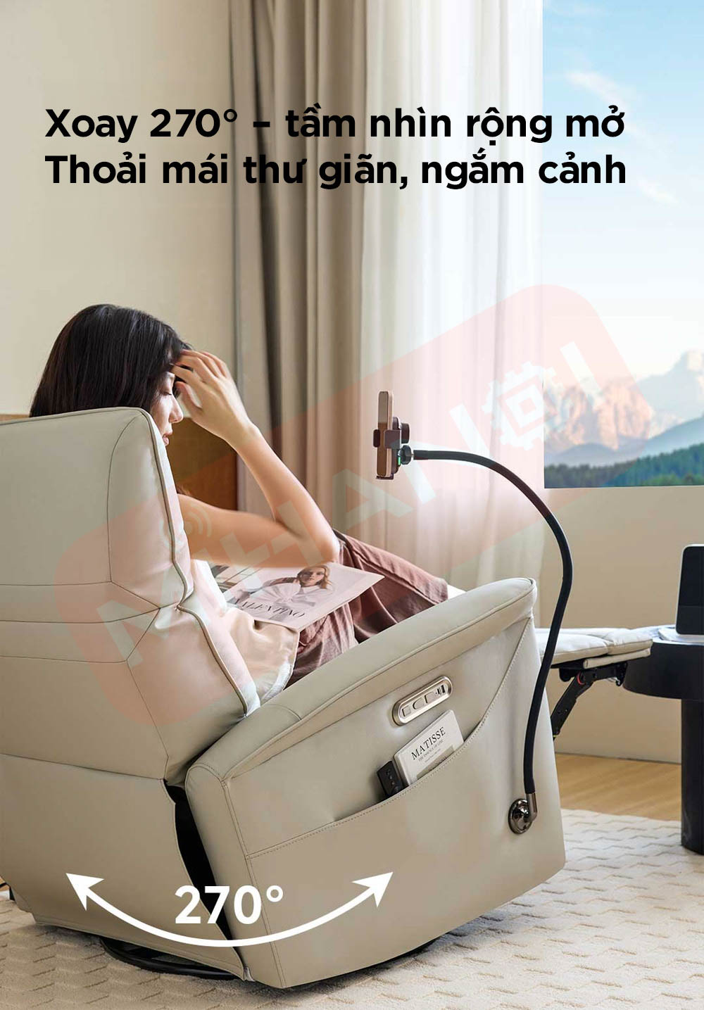 Ghế sofa điện da thật đa chức năng 8H B12