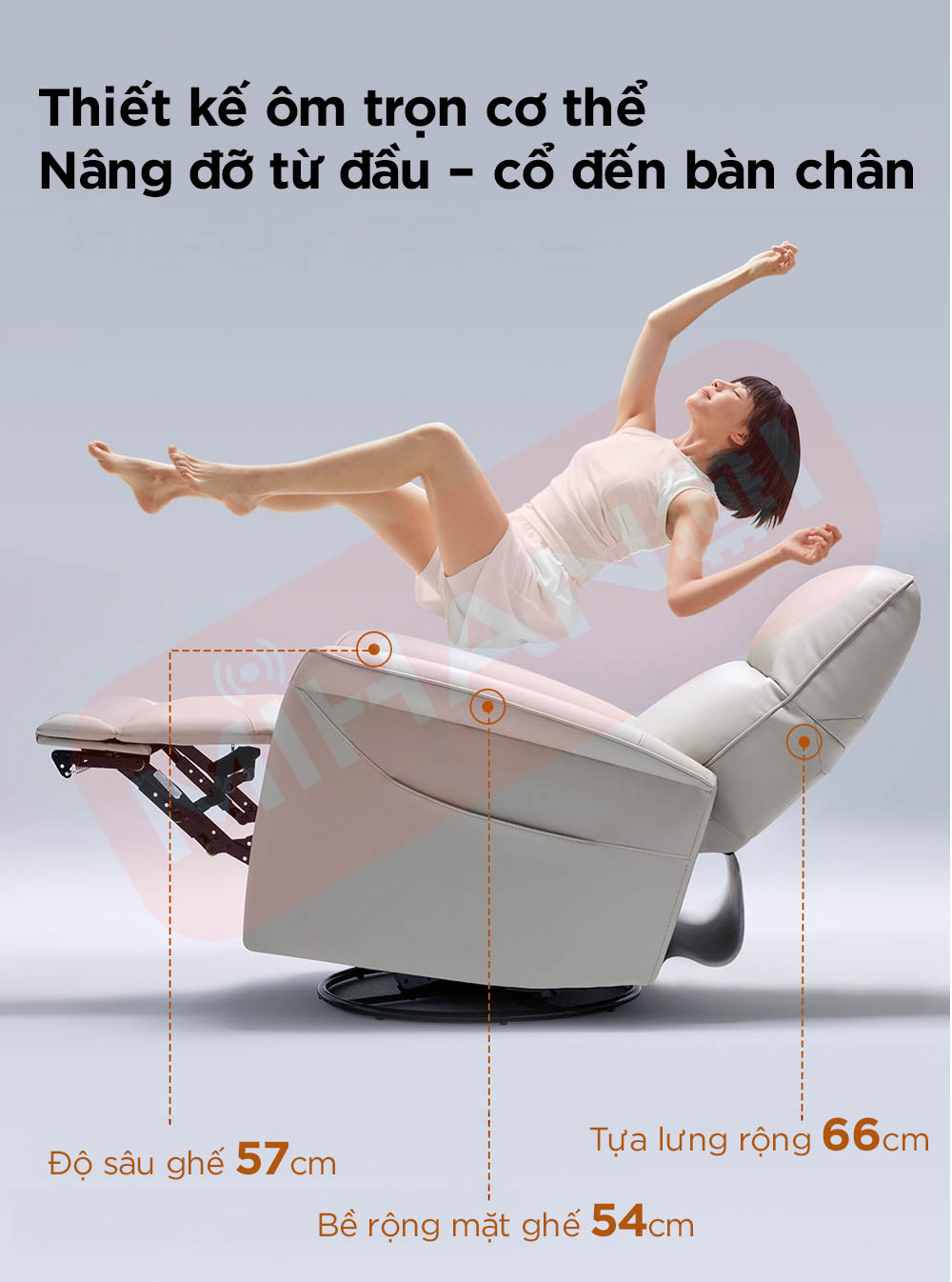 Ghế sofa điện da thật đa chức năng 8H B12