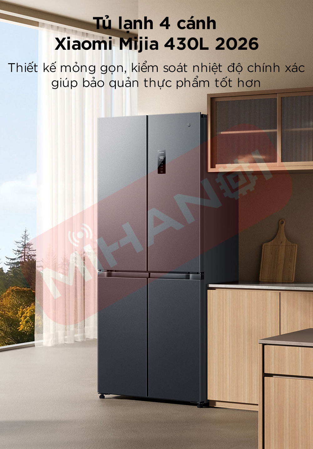 tủ lạnh xiaomi mijia 430L dung tích lớn