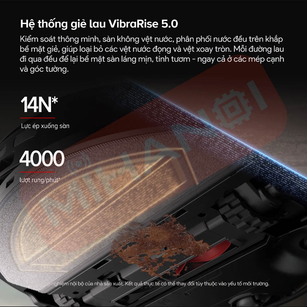 Hệ thống lau rung VibraRise® 5.0 mạnh mẽ