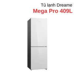 Tủ lạnh 2 cánh Dreame 409L Mega Pro Inverter DRB400WGW3VN – Mặt kính, thiết kế siêu mỏng, âm tủ, ngăn đông mềm
